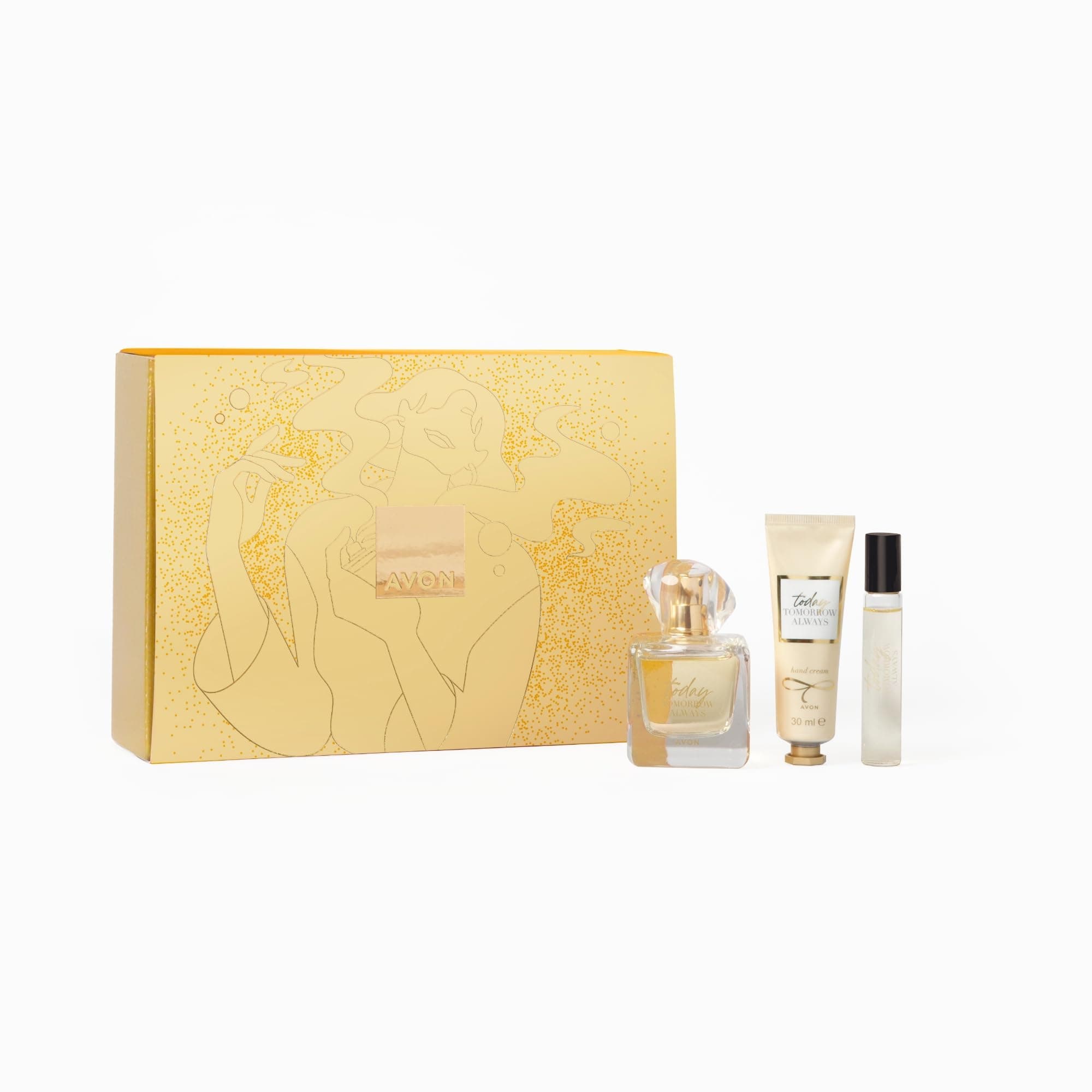 Today for Her Three Piece Gift Set, Contains Eau De Parfum, Hand Cream and Purse Spray in a Gift Box, Romantic Floral Fragrance, Long Lasting Scent, Perfect for Any Occasion, Cruelty Free