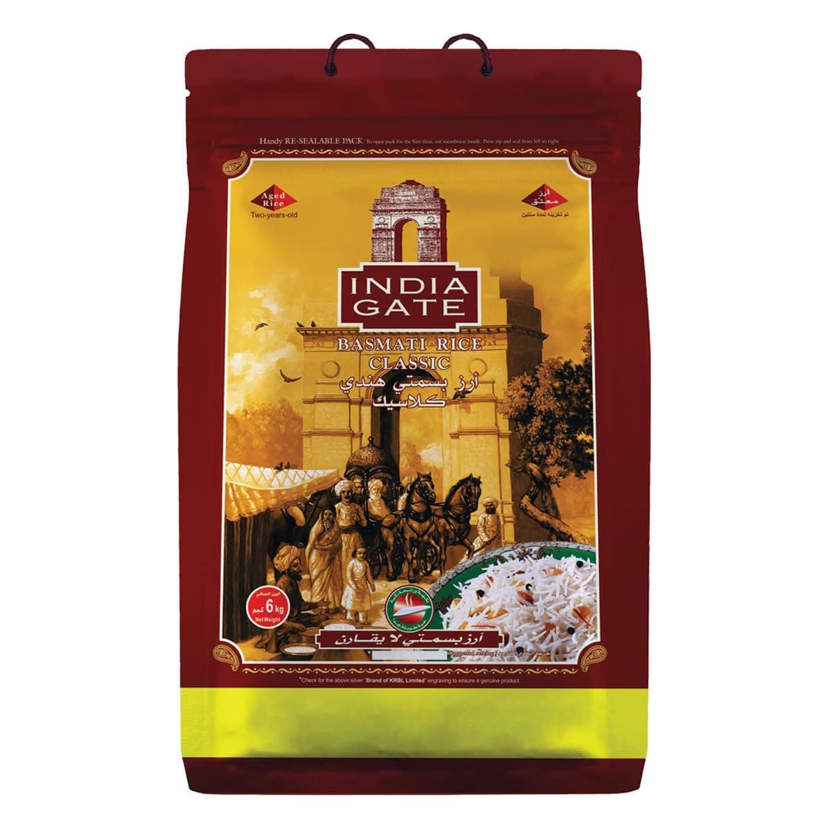 India Gate Classic Basmati White Rice, 6 kg