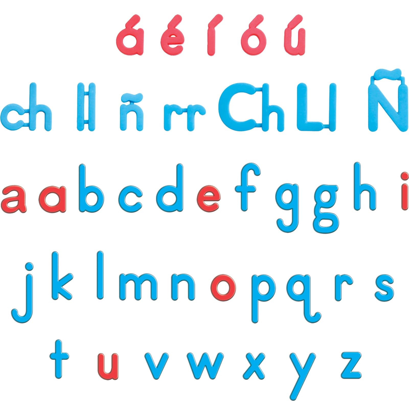 Really Good Stuff Spanish EZread Color-Coded Plastic Magnetic Letters - 92 Letters