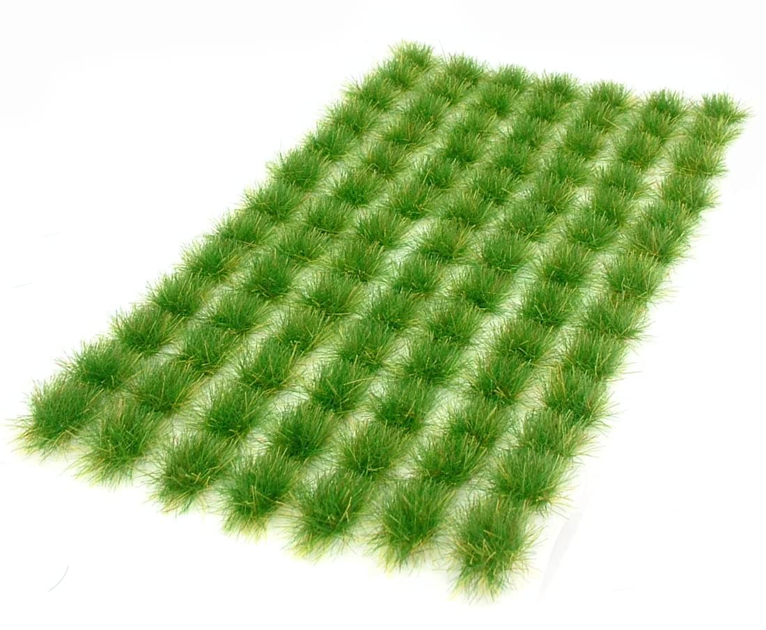 6mm Dark Green Grass Tufts x91 Self Adhesive Static Model - Warpainter Scenics