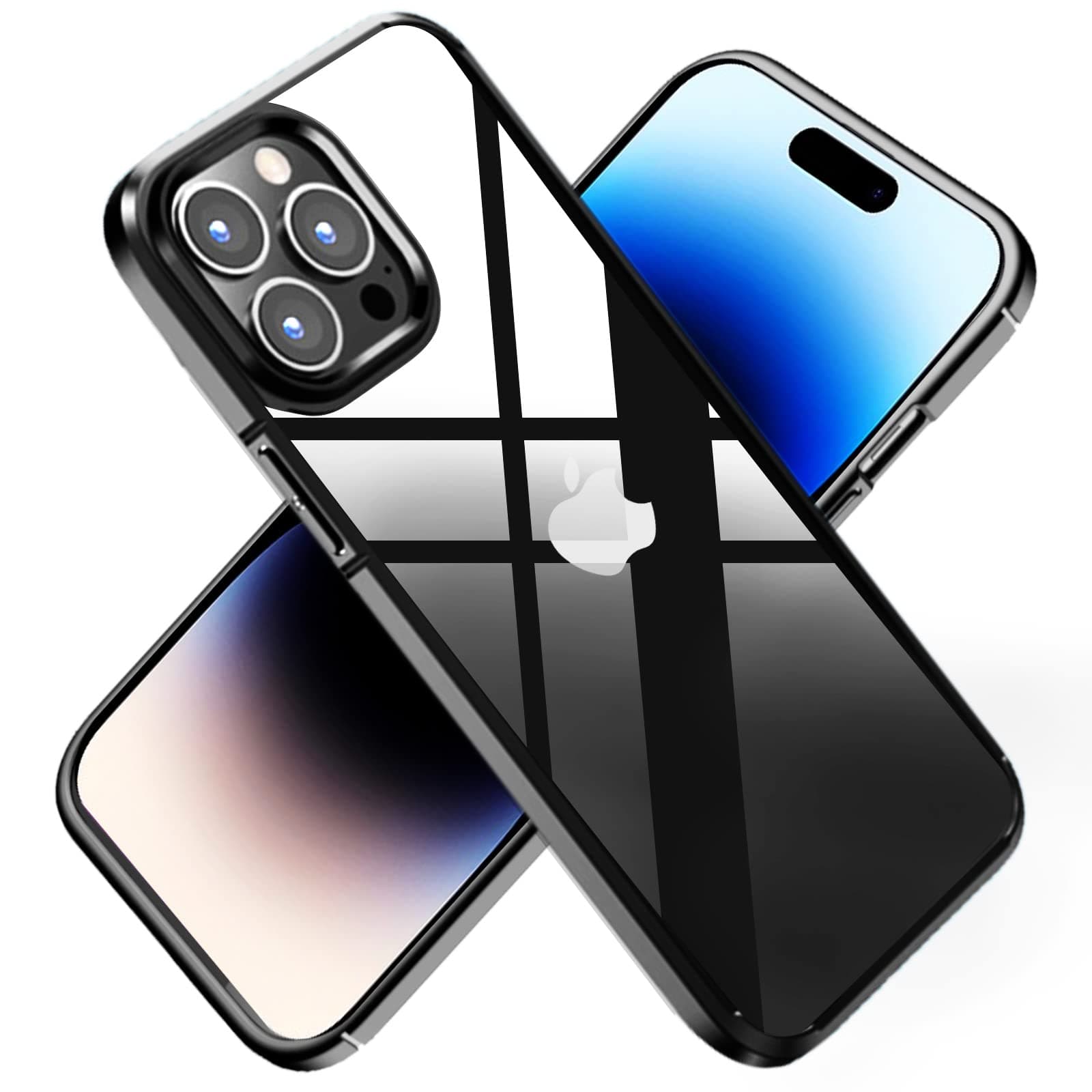 Pollachi Phone Case Compatible with iPhone 14 Pro Case,Crystal,Ultra-Thin Non-Slip,Lightweight Smartphone Cover for iPhone 14 Pro-Grey