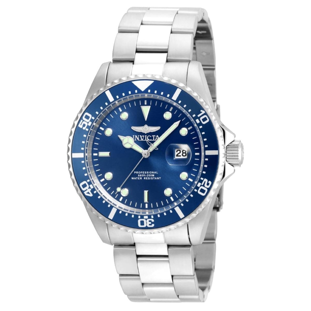 - Men's 22019 Pro Diver Analog Display Quartz Silver Watch