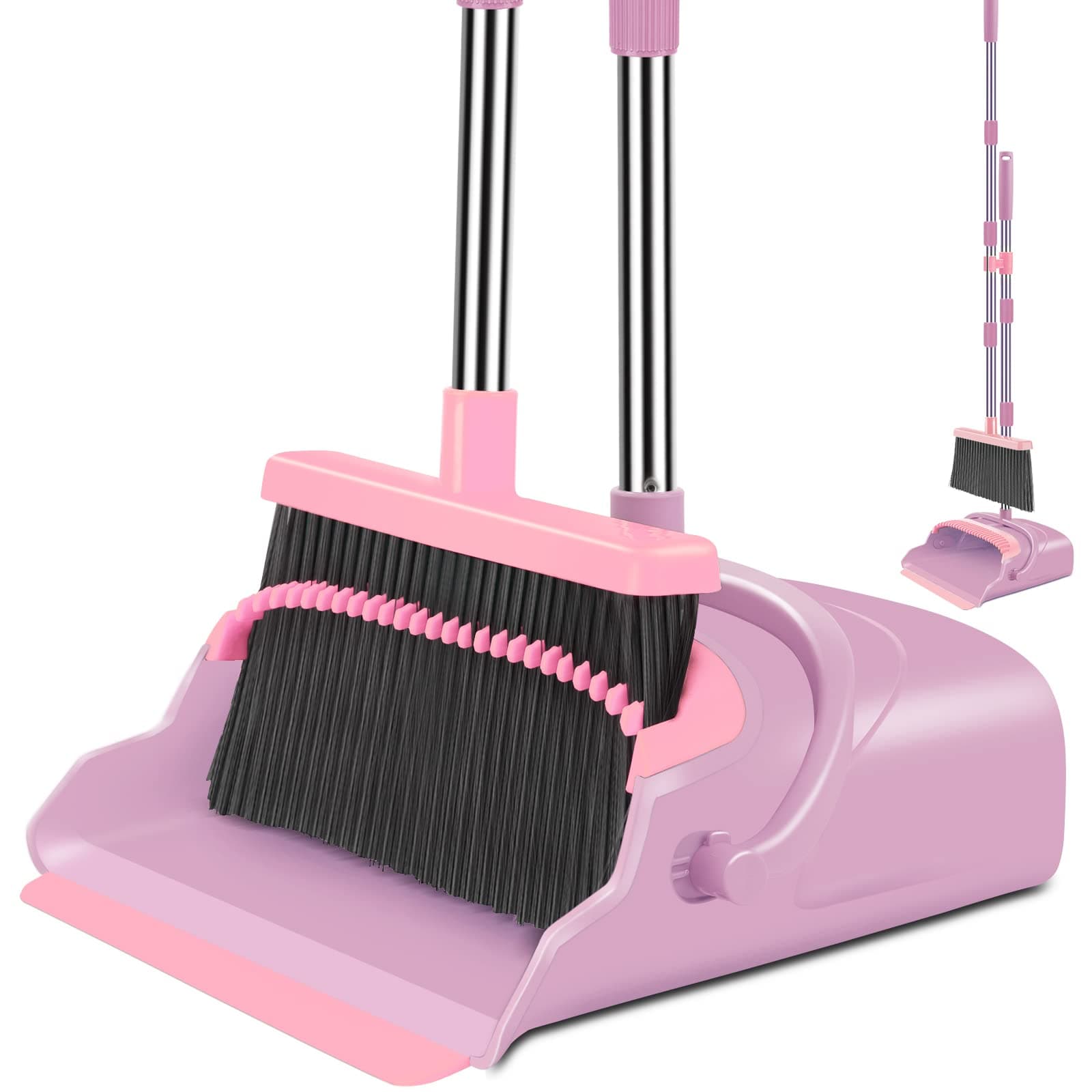 Pink Broom and Dustpan Set