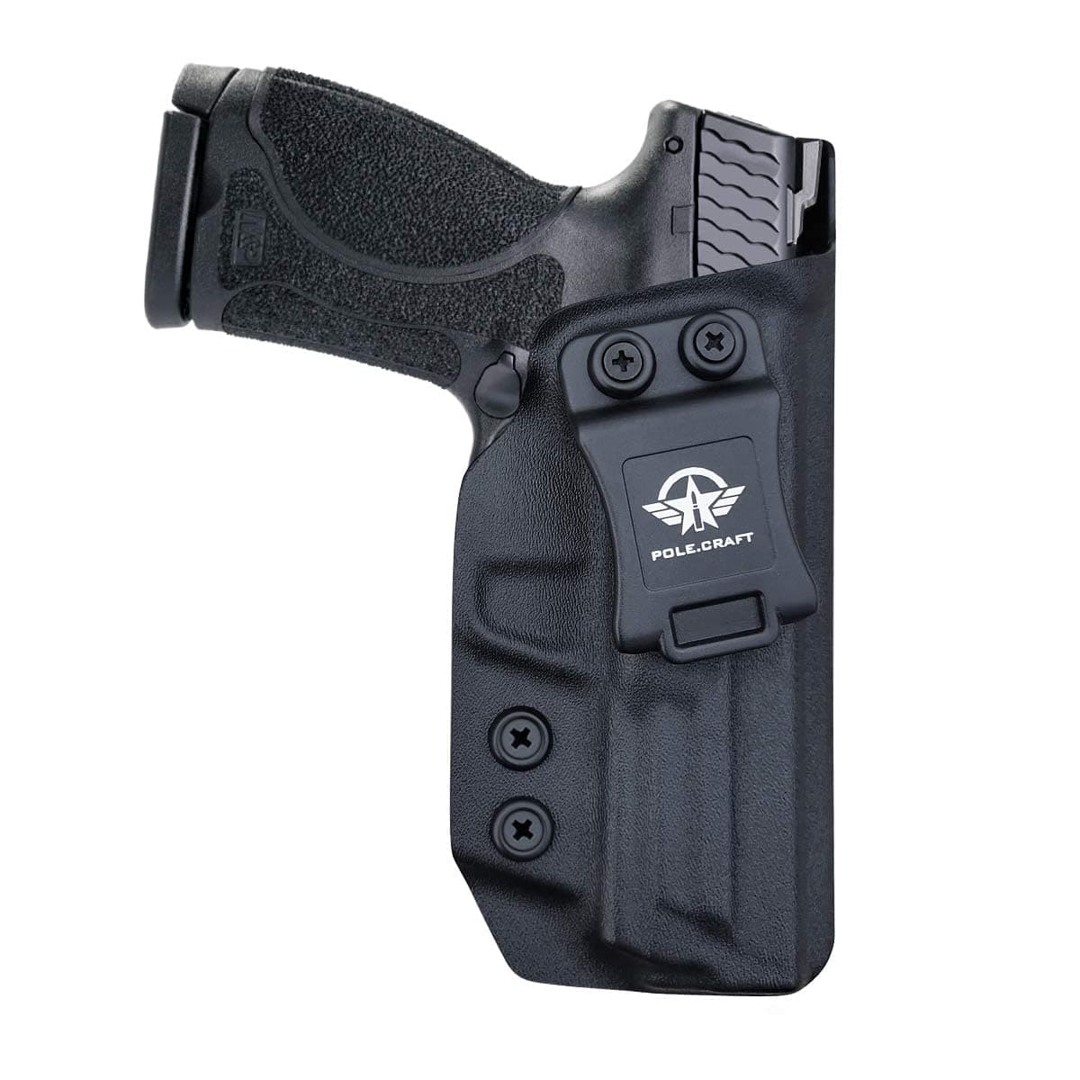 M&P 2.0 Holster IWB Kydex Holster Fit: Smith & Wesson M&P 9mm M2.0 4"/4.25" Pistol with Thumb Safety - Inside Waistband Concealed - Cover Mag-Button - Widened Entrance - No Wear, No Jitter
