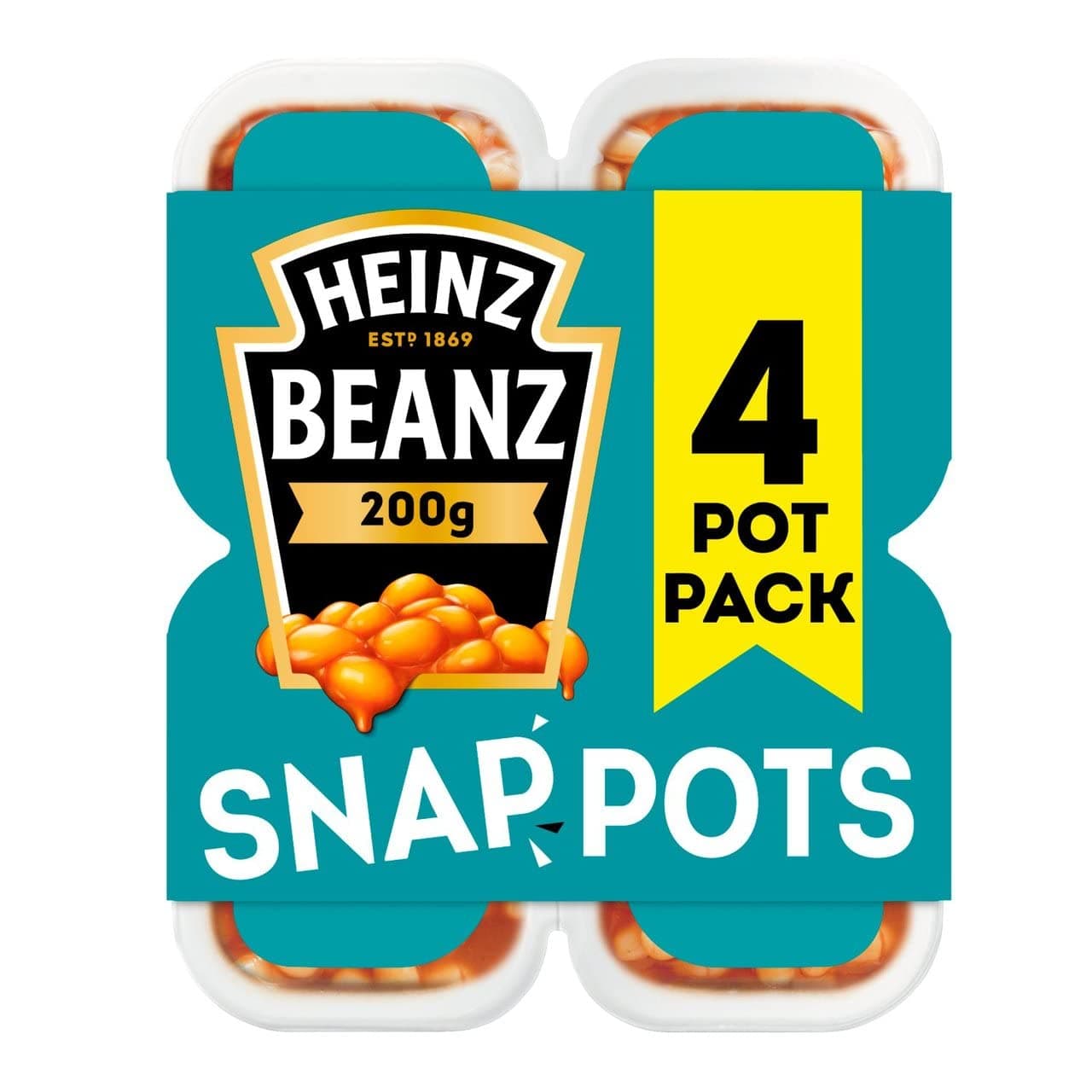 Baked Beans Snap Pots 200g (4 pack)
