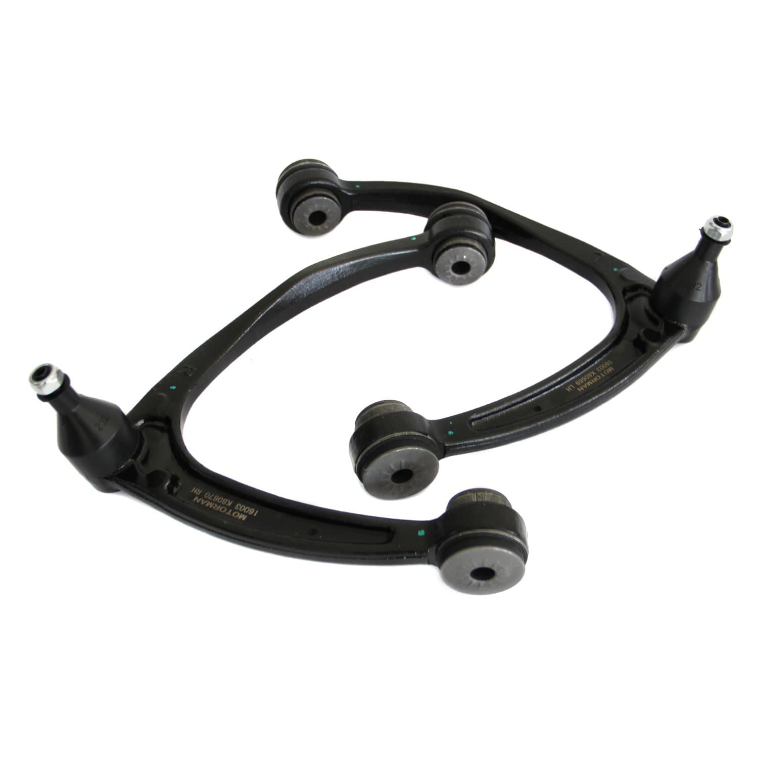 MOTORMAN 2 pcs 1x K80669+1x K80670 Front Upper Control Arm and Ball Joint Assembly Set for 07-13 Cadillac Escalade Chevrolet Avalanche 07-14 Silverado 1500 Suburban 1500 Tahoe 07-14 GMC Savana 1500