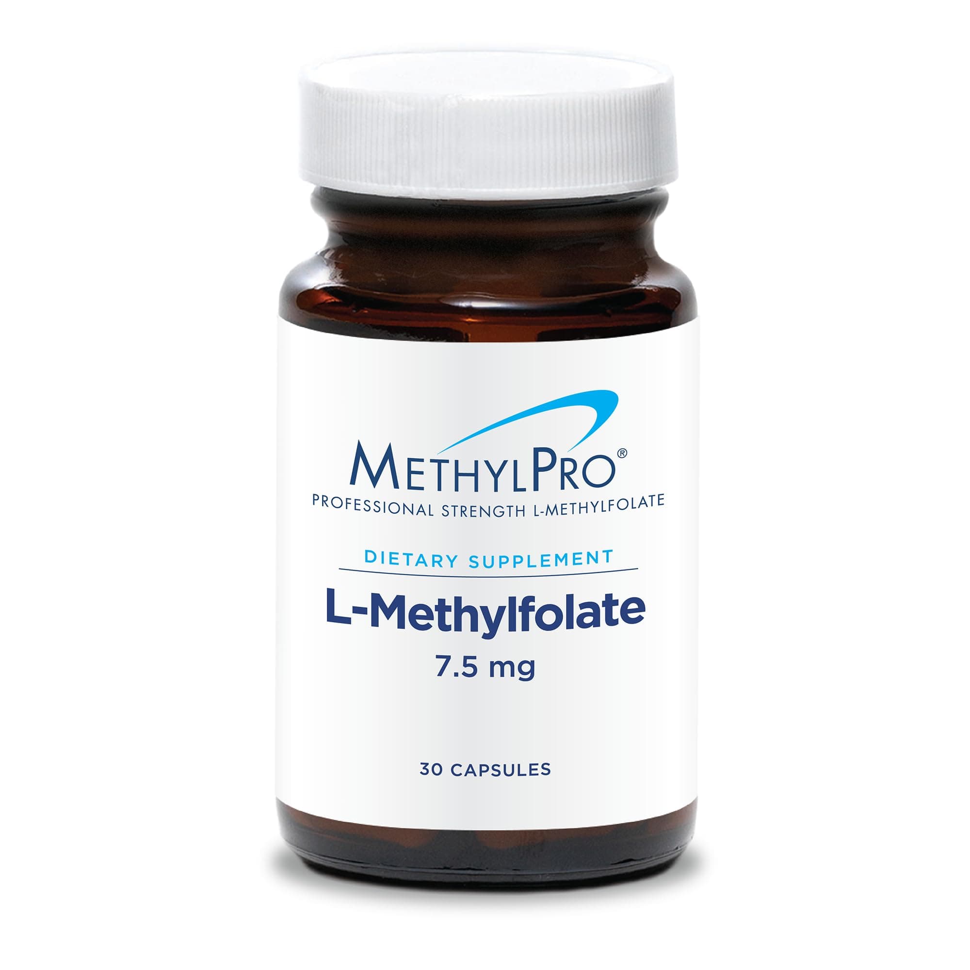 MethylPro L-Methylfolate 7.5 mg - Supports a Healthy Mindset - Active Folate for Methylation Support & Biochemical Reactions - Highly Bioavailable - Flexible Dosing - 30 Servings - 30 Capsules
