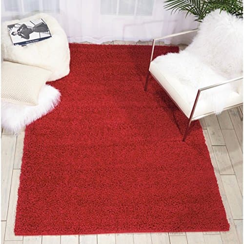 Rug Squared Woodstock Red Shag Rug (5' x 7')