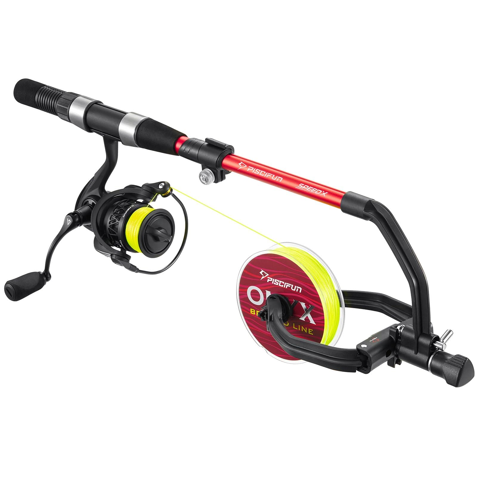 Piscifun Speed X Fishing Line Spooler Machine with Unwinding Function - Fishing line Winder Spooler Fishing line Spooling Station Works with Spinning Reel, Cast Reel and Spincast Reel