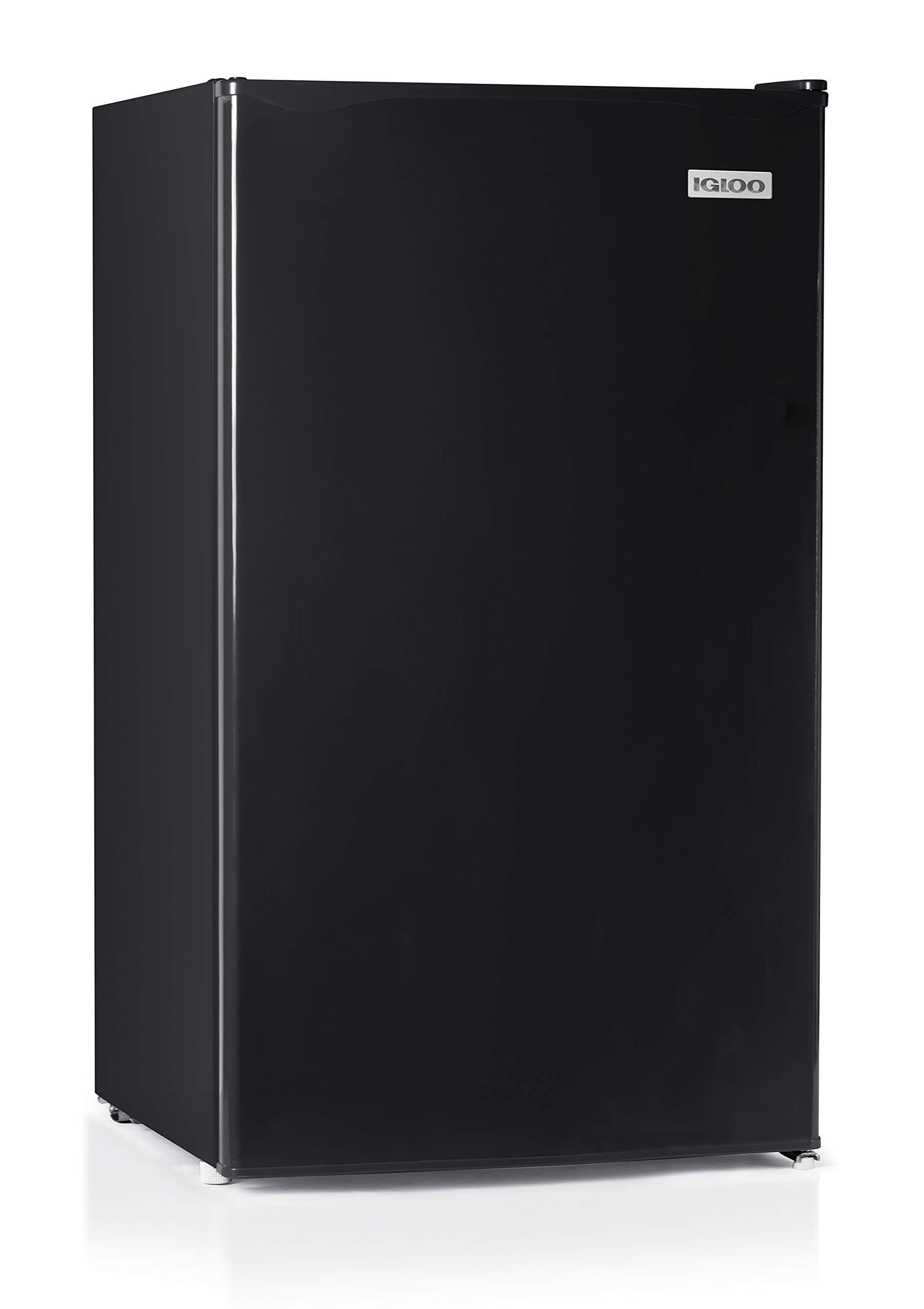 Igloo 3.2 Cu.Ft. Mini Fridge with Freezer - Single Door Compact Refrigerator with Glass Shelves for Homes, Dorms & Offices- Keep Snacks, Drinks & Frozen Foods Cool with Temperature Control Mini Fridge