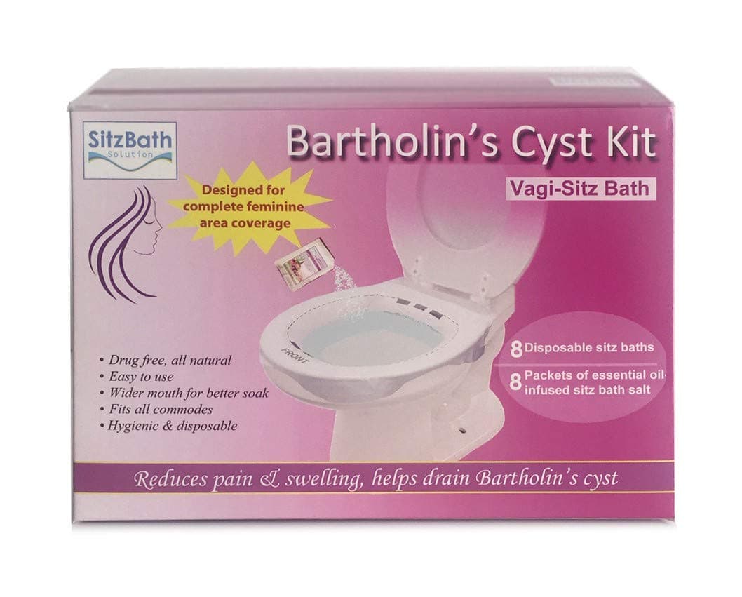 Bartholin Cyst Sitz Bath Kit. Reduces Pain and Swelling, Helps Drain Bartholin Cyst. All Natural Home Remedy for Vulvar Cyst and Abscess.