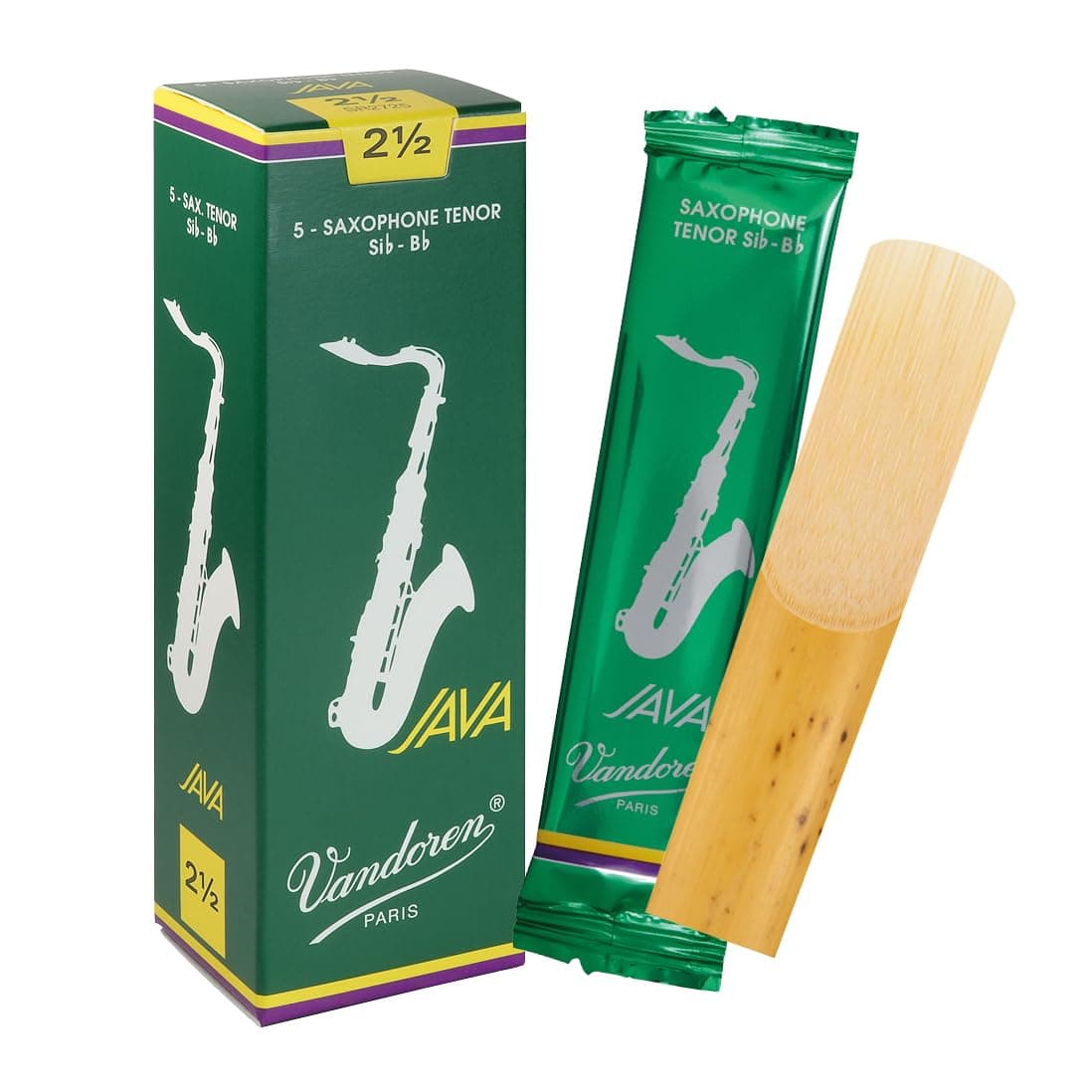 Java Tenor Saxophone Reeds - Box of 5 - Strength 2.5
