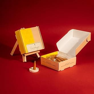 Nirmalaya Jasmine Incense Cones (40 Cones) | 100% Natural Charcoal-Free Dhoop Cones from Sacred Temple Flowers | for Pooja, Meditation & Home Fragrance | Free Ceramic Incense Stand