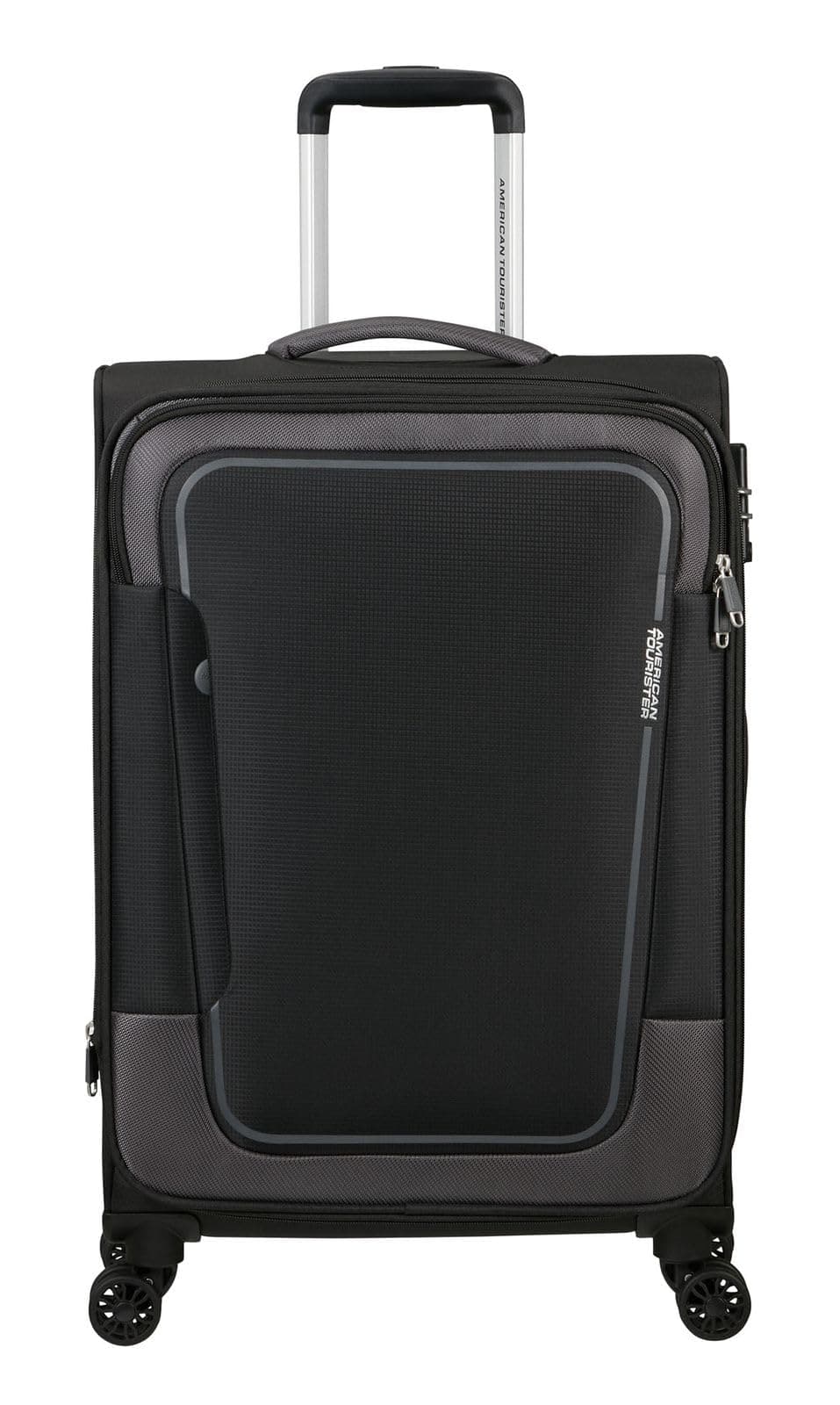 Pulsonic - Spinner M, Expandable Case, 68 cm, 64/74 L, Black (Asphalt Black)
