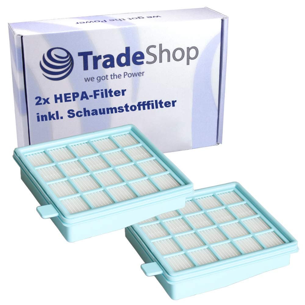 2 x HEPA filter exhaust filter compatible with Philips PowerPro Compact FC8474/01 FC8477/91 FC9324/09 PowerPro Active FC8631/71 FC8634/11 FC8631/61 FC8631/01 FC8634/01