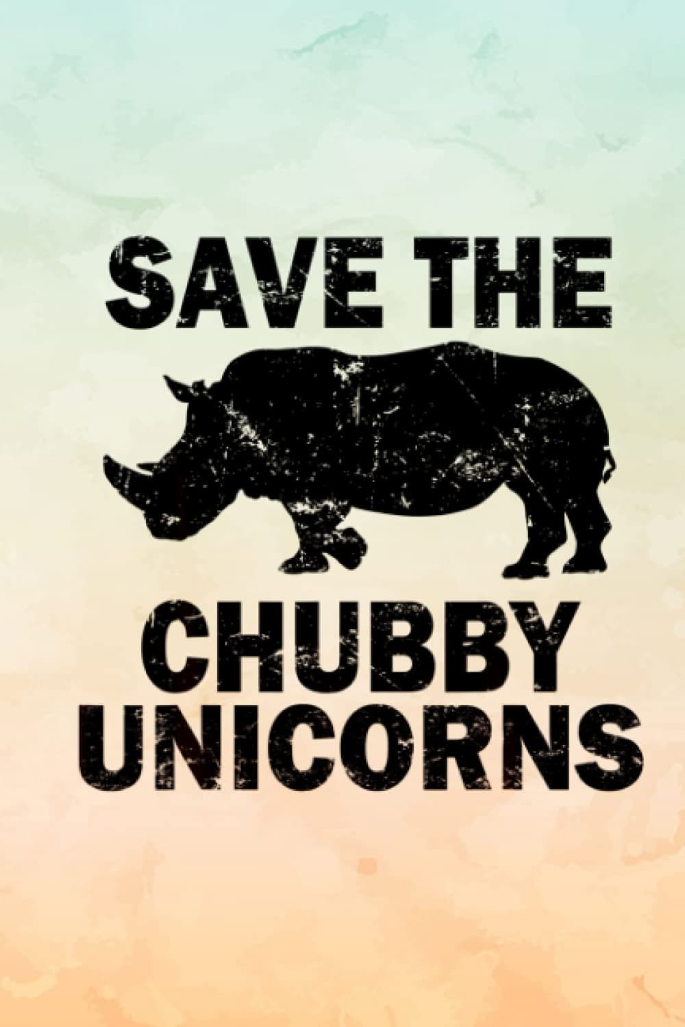Getting Things Done Planner - Save The Chubby Unicorn Funny Quote Rhino