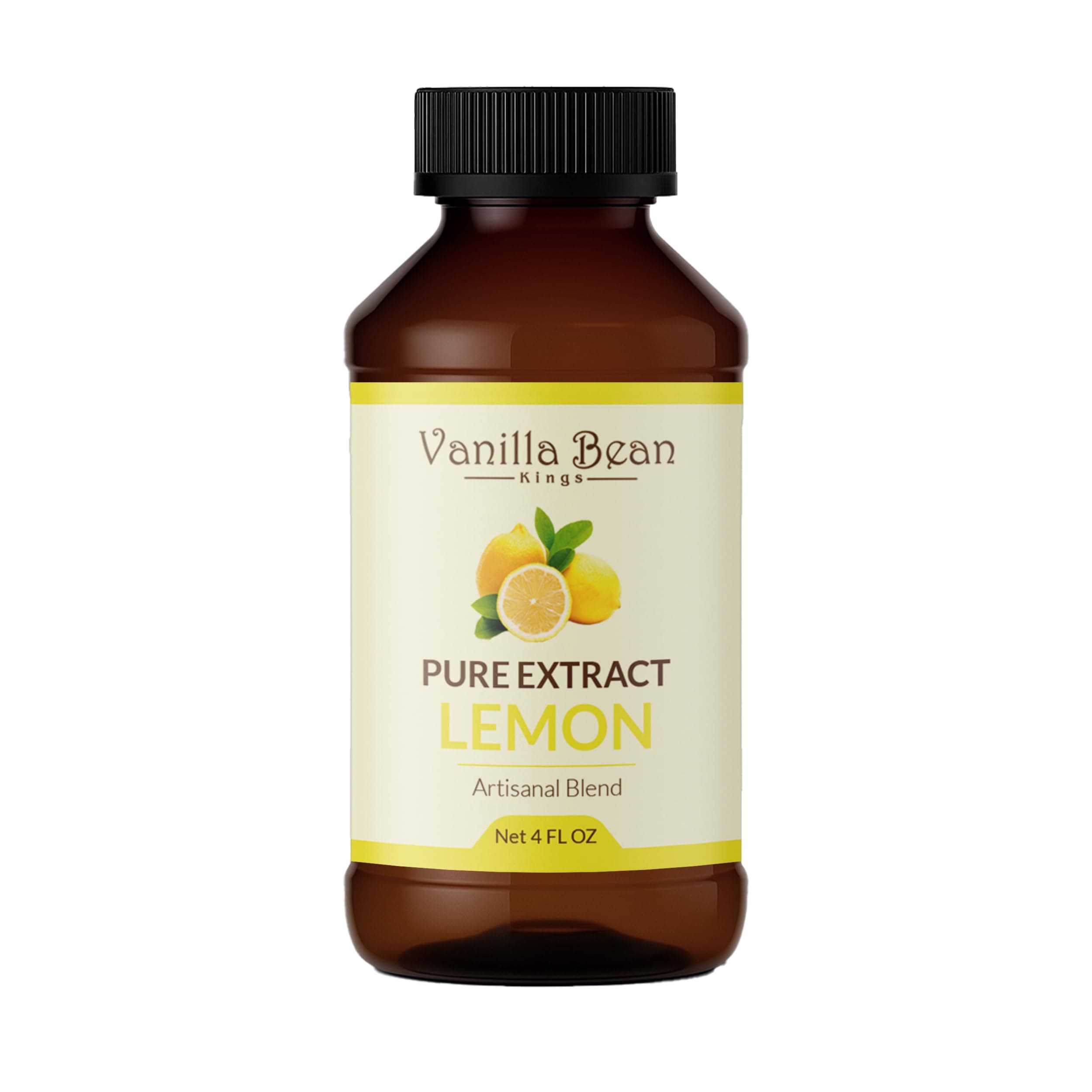 Pure Lemon Extract for Baking and Flavoring - 4 OZ - Premium Quality Natural Flavors for Baked Goods, Desserts, & Cooking