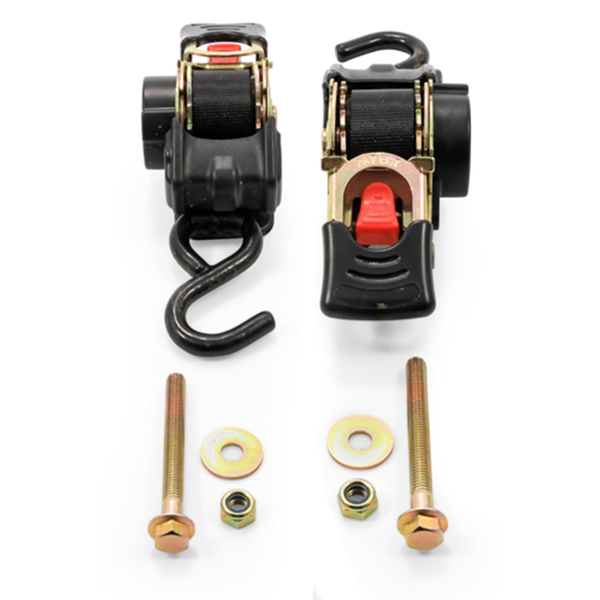 Camco Retractable Transom Tie Down Strap - Secures Your Boat While Traveling |Bolt-On Design |1,500 lb. Break Strength | Measures 1” W, 5 ½ ’ L |Durable & Corrosion Resistant Design - (50032)