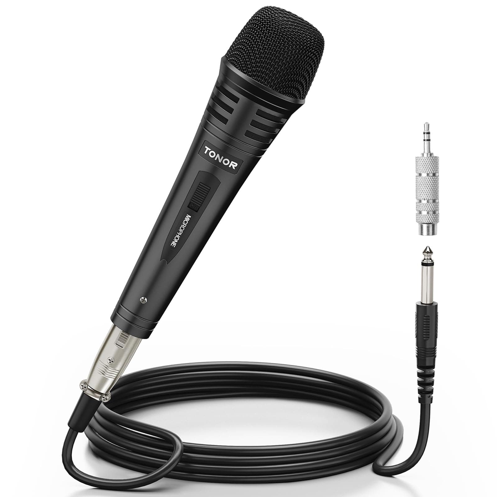 Dynamic Karaoke Microphone for Singing with 5M XLR Cable, Metal Handheld Mic Compatible with Karaoke Machine/Speaker/Amp/Mixer for Karaoke Singing, Speech, Wedding and Outdoor Activity
