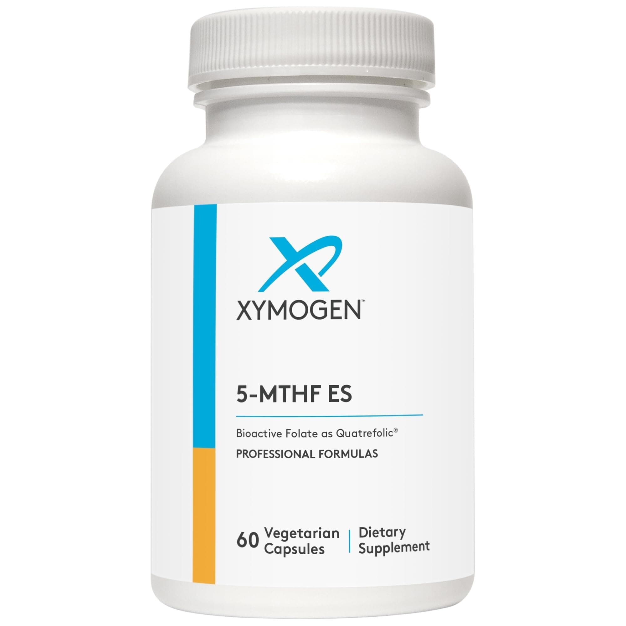 XYMOGEN 5-MTHF ES - Supports Cardiovascular, Neurological & Prenatal Health - 17,000 mcg of Bioactive Folate - Highly Absorbable - Vegan, Gluten-Free & Non-GMO - 60 Capsules