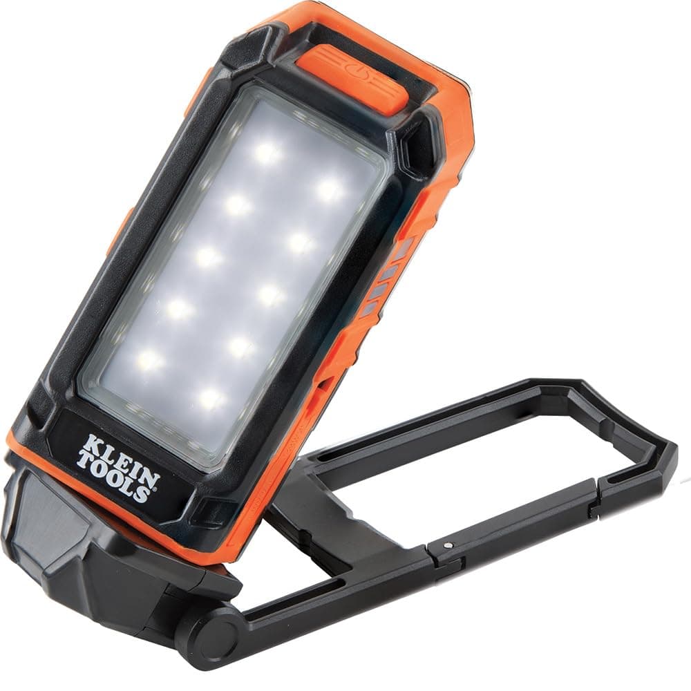 56403 LED Light, Rechargeable Flashlight/Worklight with Kickstand, Magnetic Mount, and Carabiner, Charges Small Electronics, for Work, Camping
