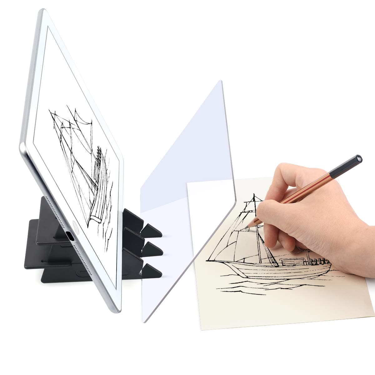 Optical Drawing Board, Optical Tracing Board Image Drawing Board Tracing Drawing Projector Optical Painting Board Sketching Tool for Kids and Beginners, Etc