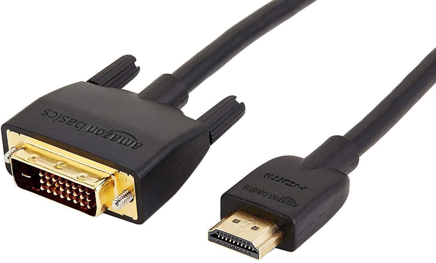 Amazon Basics HDMI-A to DVI (Male) Adapter Cable, Bi-Directional 1080P, Gold-Plated, 3 m, Single Pack, Black