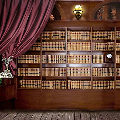 6x8ft 1.8x2.4m Vinyl Bookcase Bookshelf School Study Library Books Photography Studio Backdrop Background