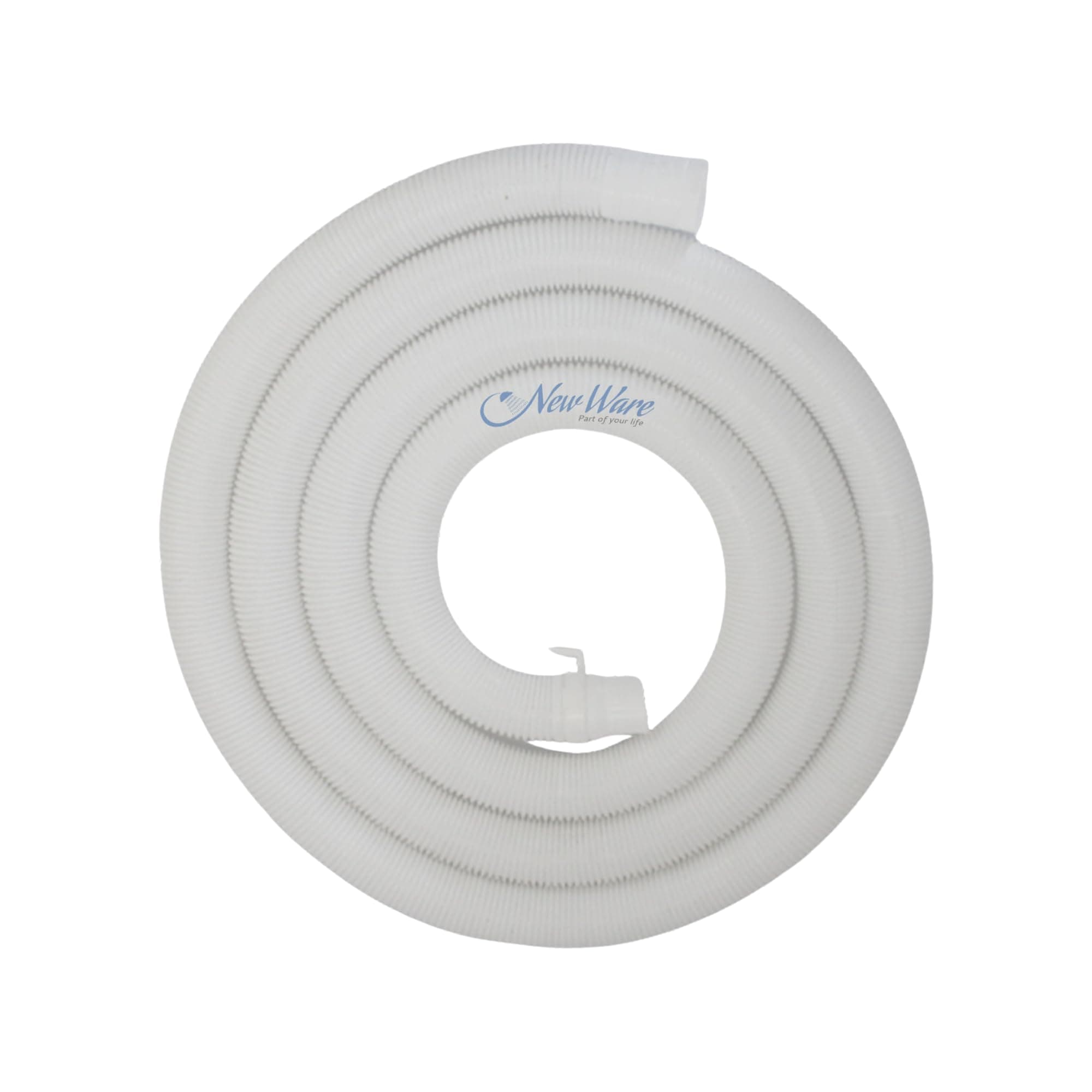 - NEW WARE® 1.5 Meter Washing Machine Outlet Pipe Corrugated Plastic Outlet/Drain/Extension Hose Suitable for All Fully/Semi Automatic Washing Machines Outlet (Color:White)