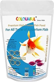 Colourful - High Protein Fish Food for Tropical and Pond Fish | Aquarium Fish Food in 4 Different Sizes | Fast Growth and Colour (1.8mm 100g, Pack of 1)