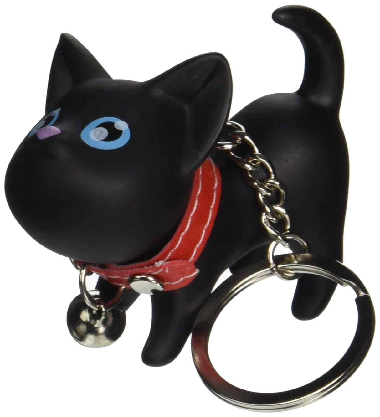 niceEshop Luft Kat, Cat Key Chain, Cute Kitten Key Ring, Bag Ornament, Gift idea (Black)