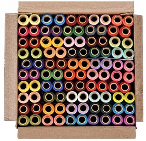 DECCAN 100 Thread Spools (25 Shades, Each 4 in no.) Assorted Set C