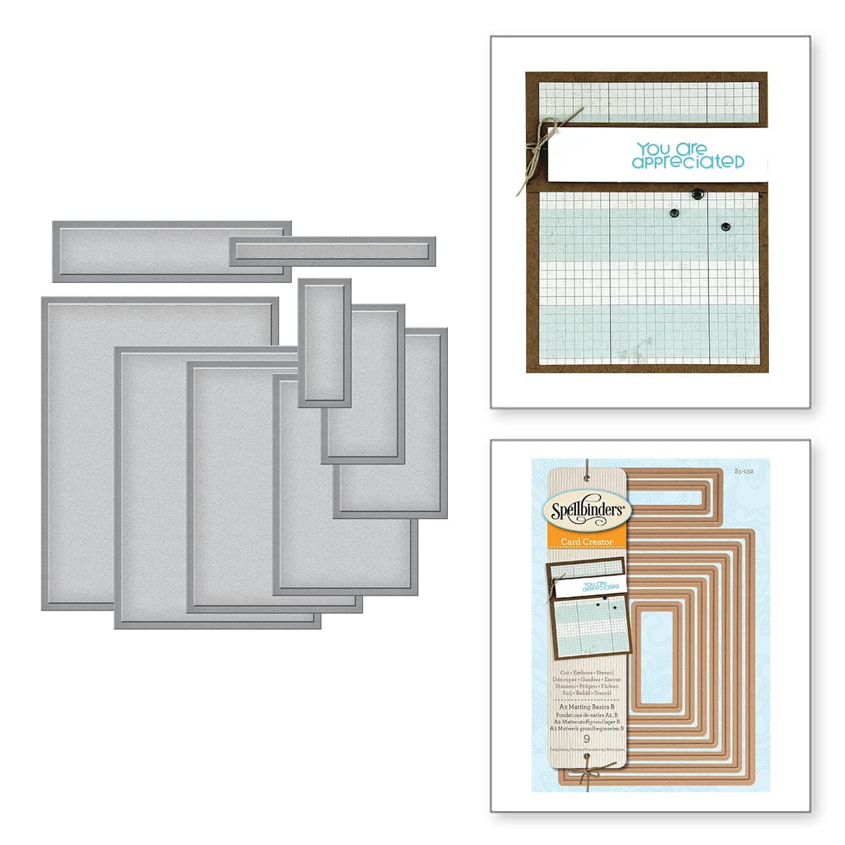 Spellbinders A-2 Matting Basics B Nestabilities Card Creator Die