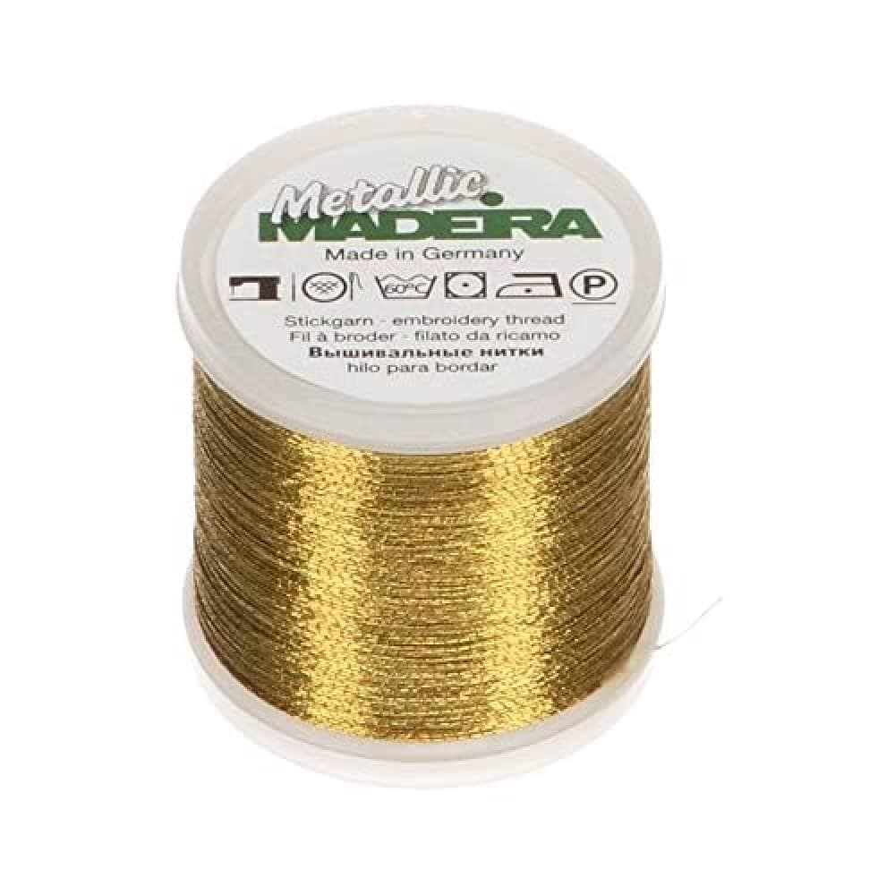 9842-14 Metallic Nylon/Polyester Embroidery Thread, 40wt/220 yd, Gold 4