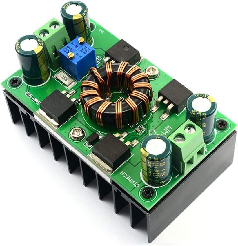 Auto Boost Buck Converter, 5A(Max 10A) DC 5V-30V to 1.25-30V 150W Voltage Regulator Constant Voltage Constant Current CV CC Auto Step-Up/Down Boost Converter Solar Charging Power Supply Module