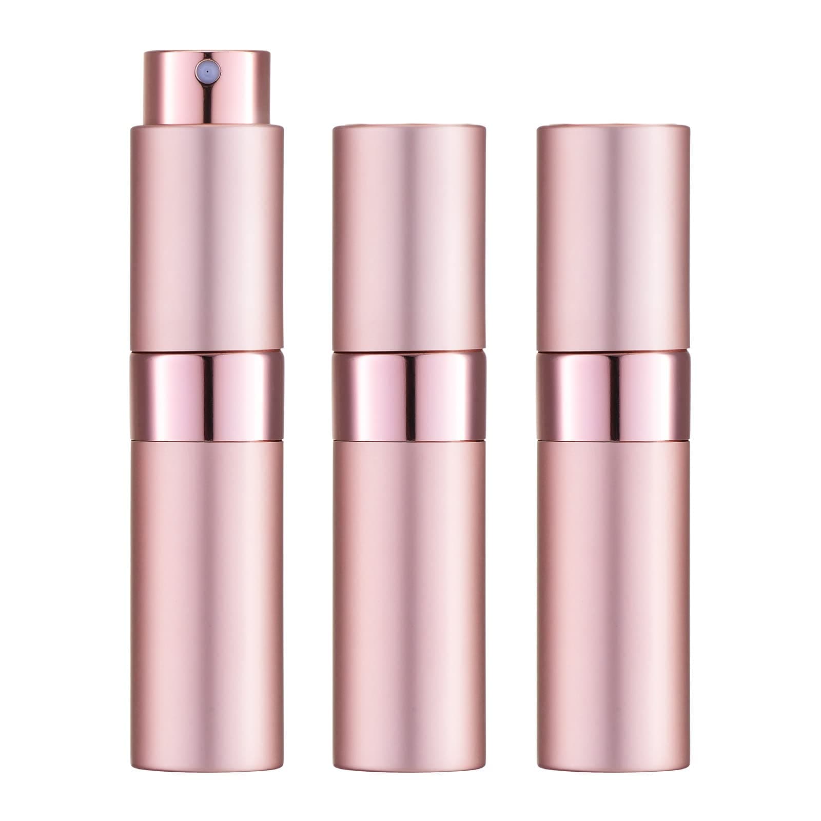 LISAPACK 8ML Atomizer Perfume Spray Bottle for Travel (3 PCS) Empty Cologne Dispenser, Portable Sprayer (Pink)