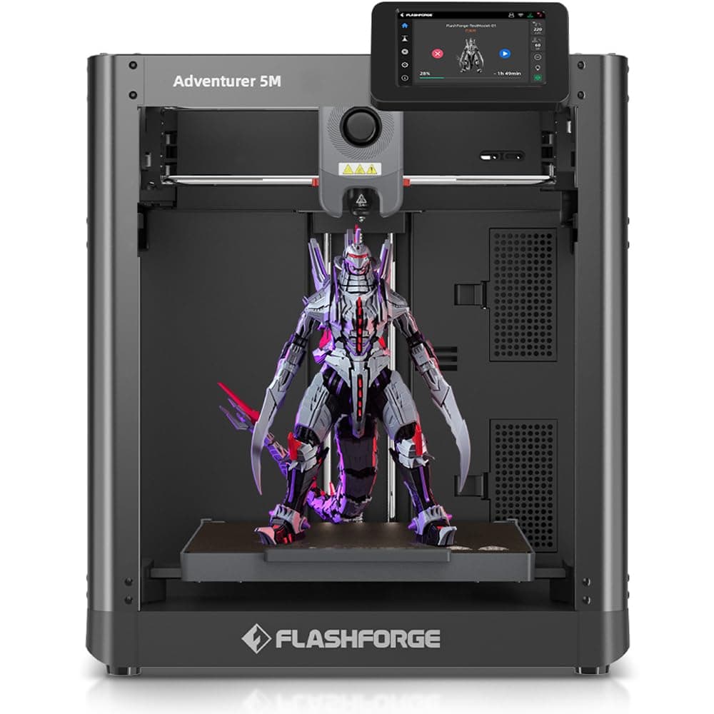 FLASHFORGE Adventurer 5M 3D Printer with Fully Auto Leveling System, Max 600mm/s High-Speed, 280℃ Quick-Detach Nozzle, CoreXY Structure for Superior Print Quality, Rookies & Experts Smart Choice