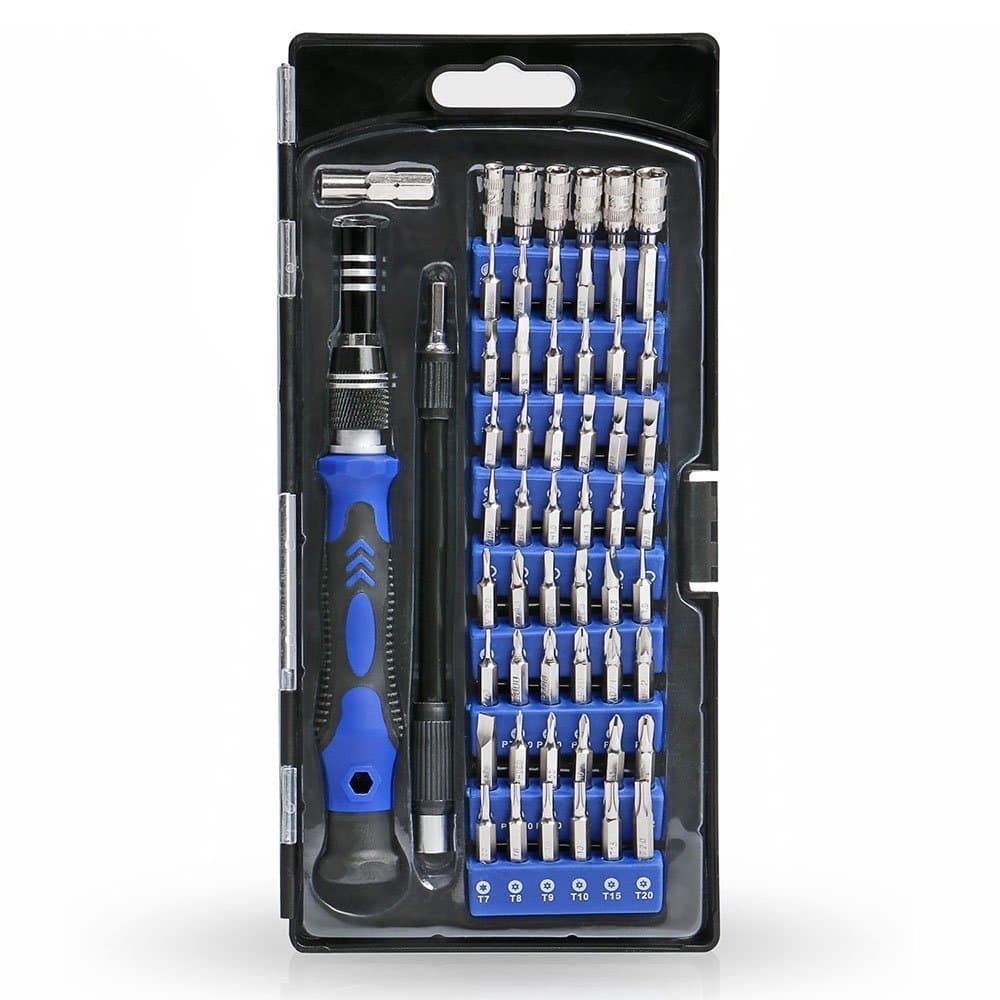 LEKATYS Precision Screwdriver Set 58 in 1 Magnetic Driver Kit with 54 Bits,Electronics Repair Tool Kit, for Cell Phone, Tablet, PC, Macbook, with Superfine Fibre Cleaning Cloth (58 in 1)