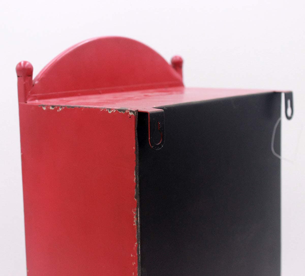 Funerom Vintage Wall Mounted Post Box Metal Mailbox with Secure Lock and 2 Keys, 9 x 5.5 x 14.6 Inches, Rustic Red