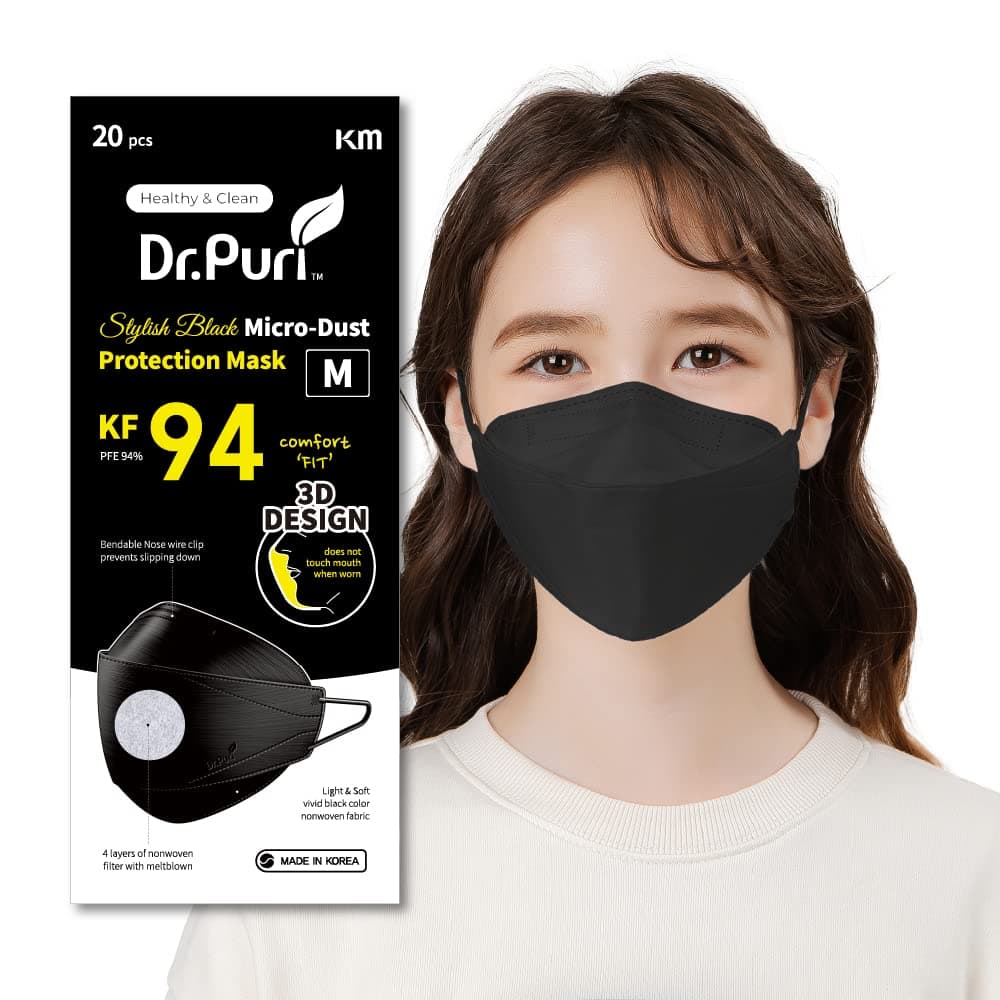 [20 Pack] Dr.Puri New Micro-Dust Protection Face Premium Mask (KF94)