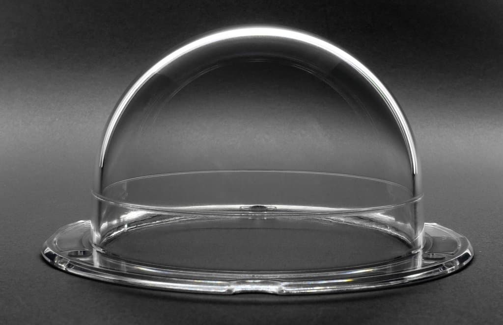 JMX Acrylic / PC CCTV Camera Housing Skylight Window (W: 3.5“ H: 2.52", Transparent)