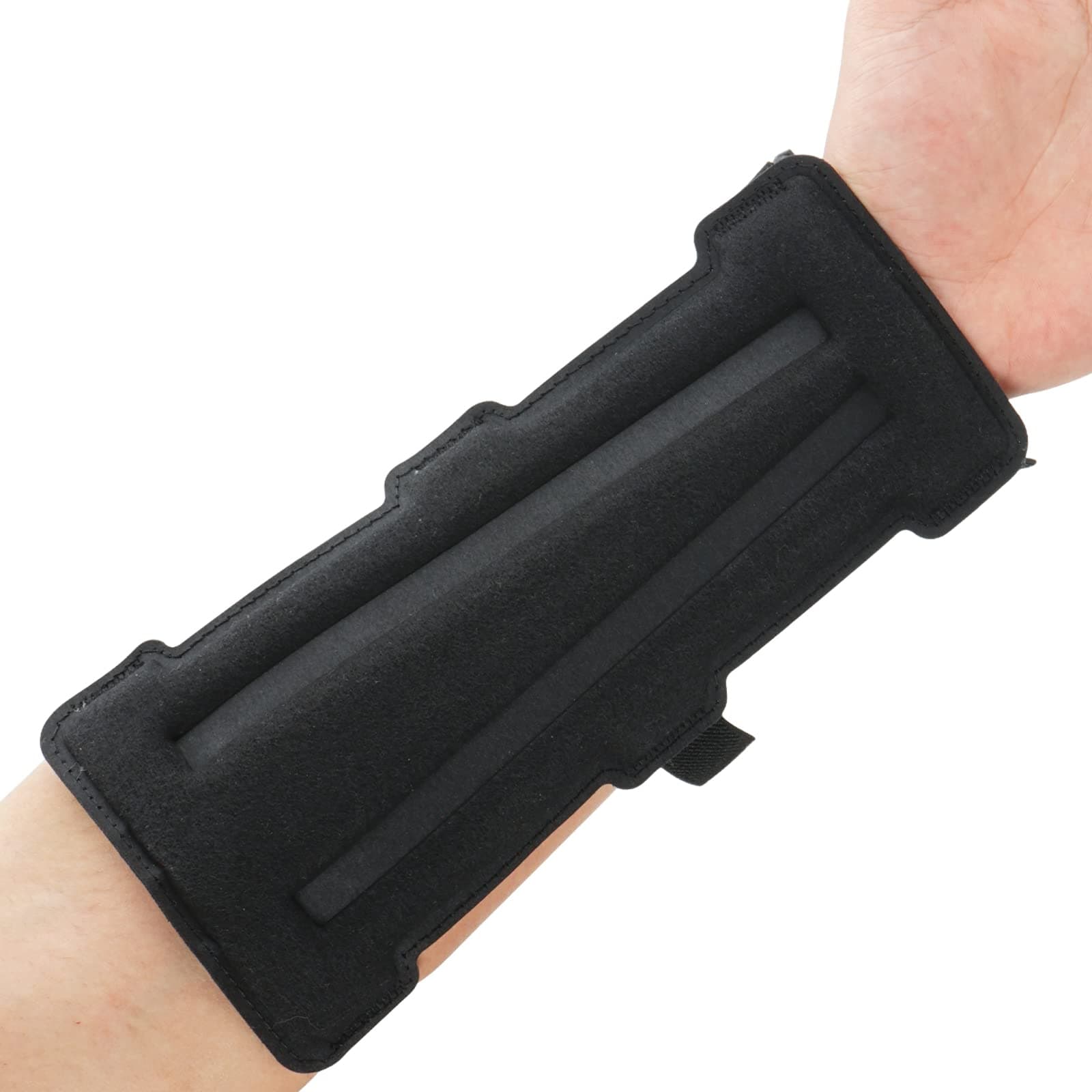 prowithlinArchery Arm Guard, Archery Bracer/Archery Cowhide Leather Forearm Protector w/Bow Range with 3-Strap Buckles, Arm Guard for Archer Hunter