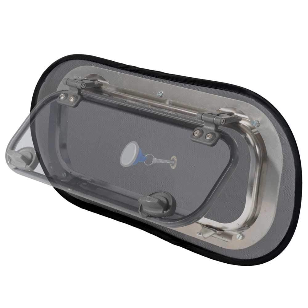 | Bug Screen for Boat portlights/Windows Mosquito net in Universal Size, mounts from The Inside with Magnet. Fits All Brands. (1430, 2-Pack) Hatch is not Included.