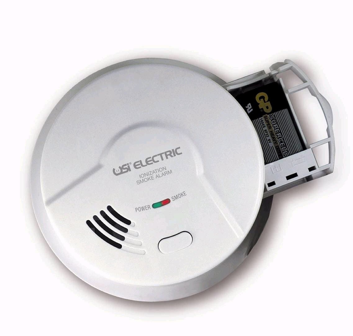 Universal Security Instruments Hardwired Ionization Smoke and Fire Alarm with Battery Backup, Model 5304