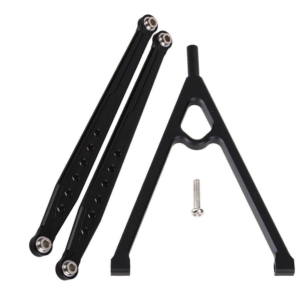 Mxfans Triangular Front strut & Front strut Black Replacement Parts Suitable for AXIAL SCX10 RC1:10 Off-Road Vehicle 3-Piece Set