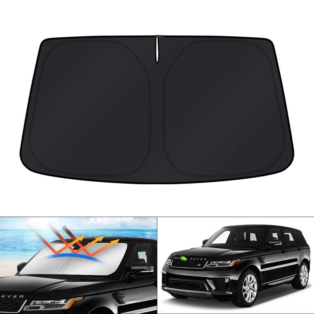 KUST Windshield Sun Shade for 2014-2021 Land Range Rover Sport Accessories Sunshade Foldable Sun Visor Protector Blocks UV Rays Keep Your Car Cooler