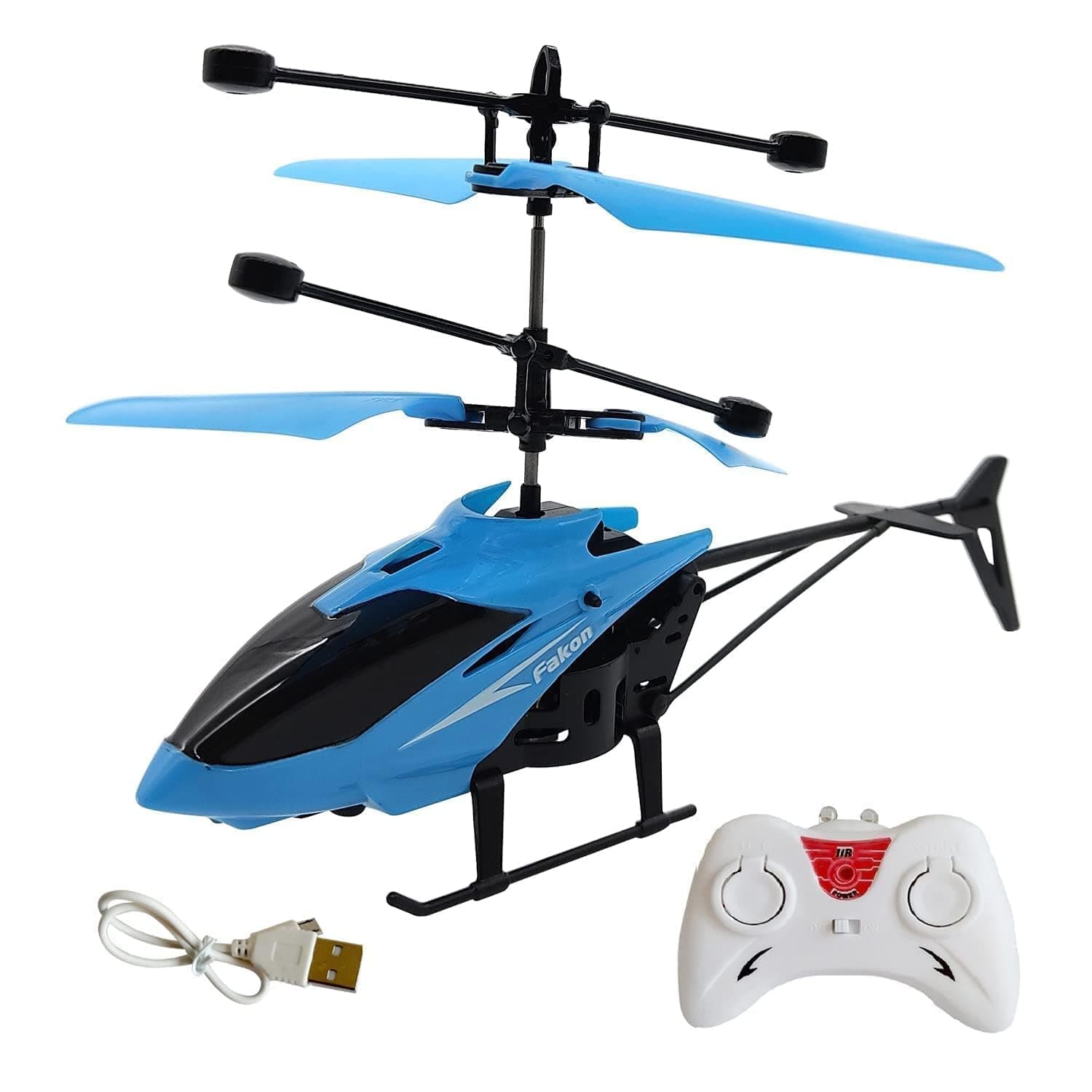 MOHITAM Remote Control Hand Sensor Helicopter Drone Flying Toy for Boys, Multicolor (Blue)