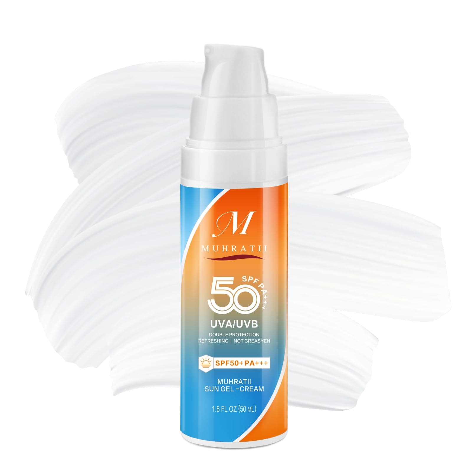 Moisturizing Sunscreen,Broad Spectrum UVA/UVB-No White Cast,Semi Matte Finish, Sebum Balancing,Non-greasy Velvet,Anti-water,Reef Friendly,Beauty Skincare Sunblock,Oil Free,SPF 50+ PA+++,50ml