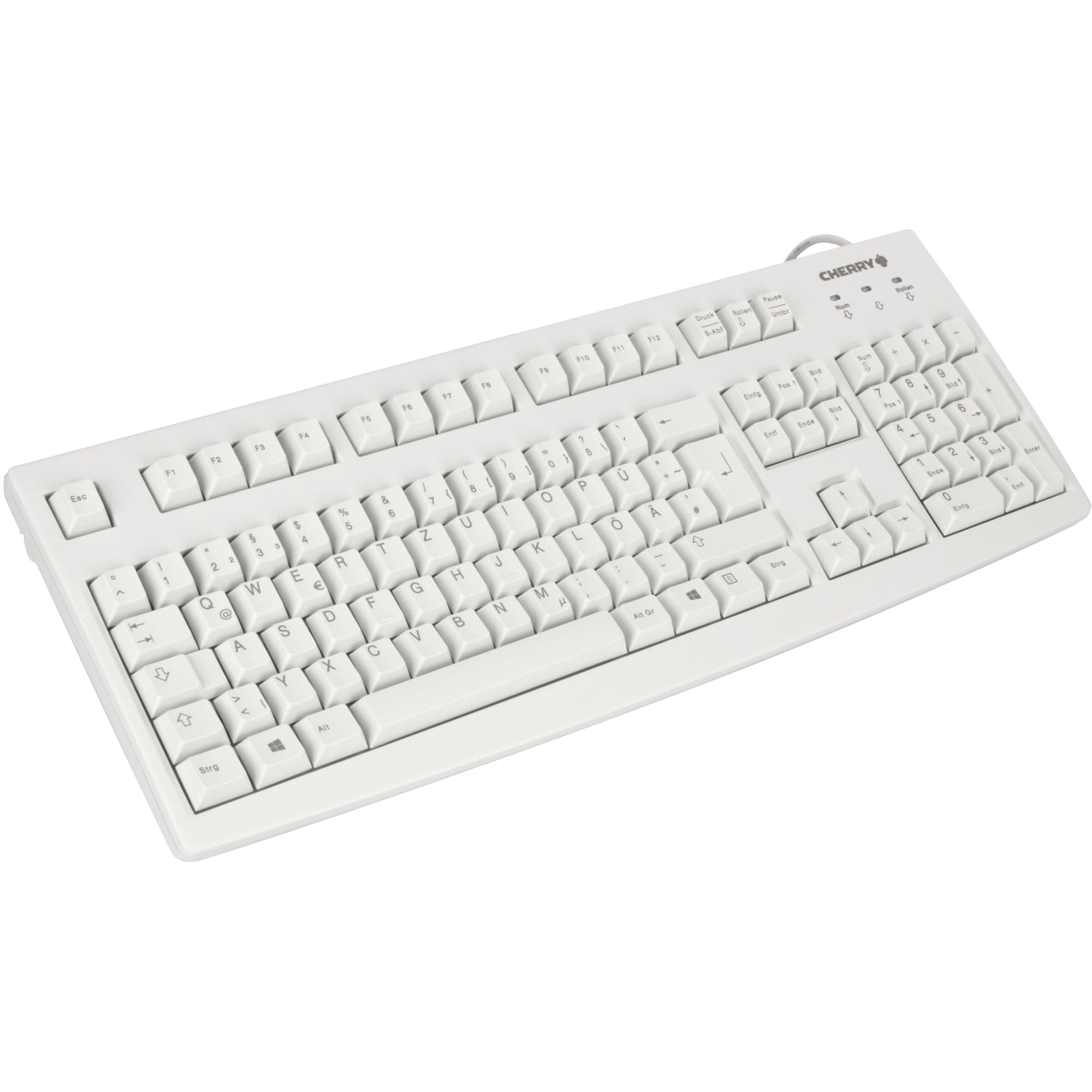 LUNDE-0 Standard Corded USB Keyboard - Light Grey