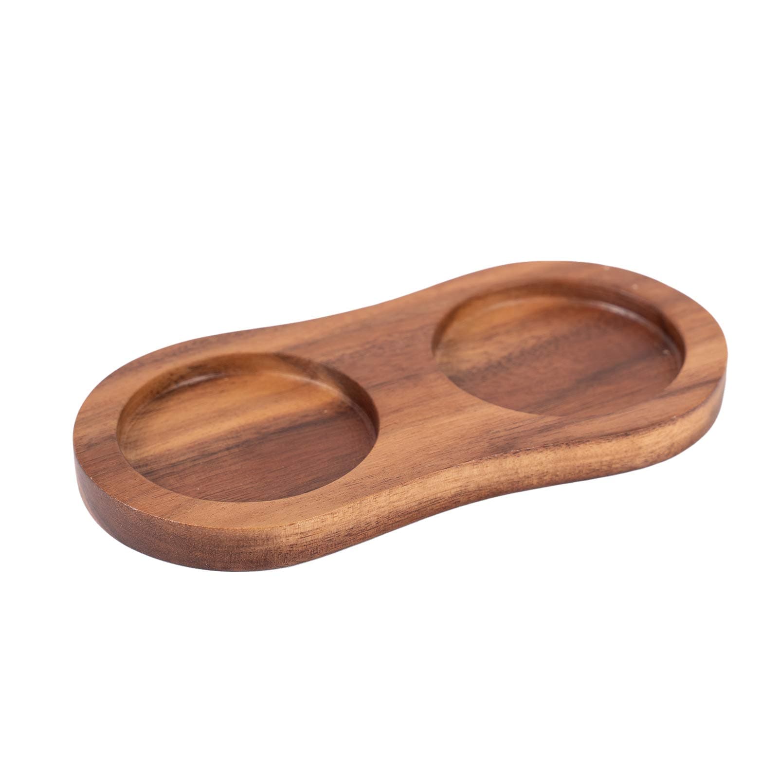 Salt and Pepper Mill Tray, Inner DIA 5.5 cm, Acacia Wood, Pepper Grinder Rest, Dining Table Protector (Pepper mill and salt mill are not included)